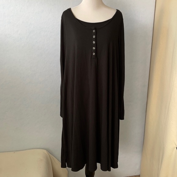 IsabelMaternity LongSleeve T-Shirt Snap FrontDress - Picture 1 of 12